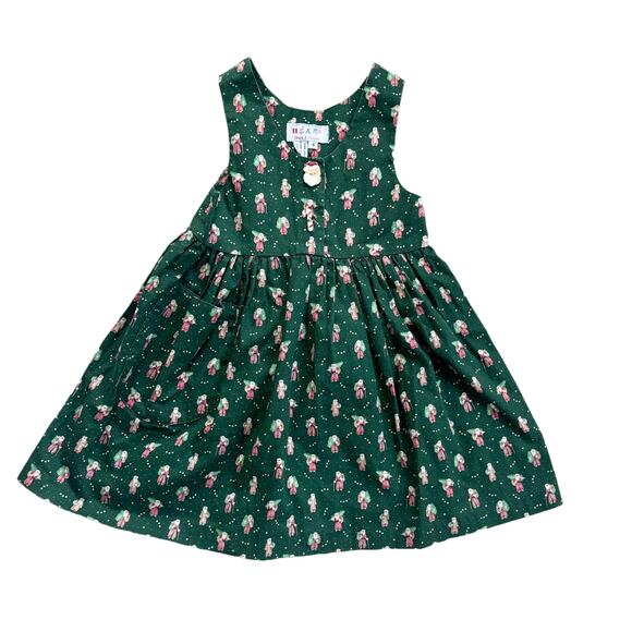 Vtg 1990s Hearts and Stitches Christmas Holiday Santa Claus Dress Size 4 - Picture 1 of 7